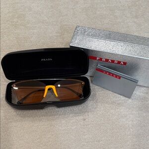 Prada Sport SPS 52U Shield Sunglasses w/ Box & Case
